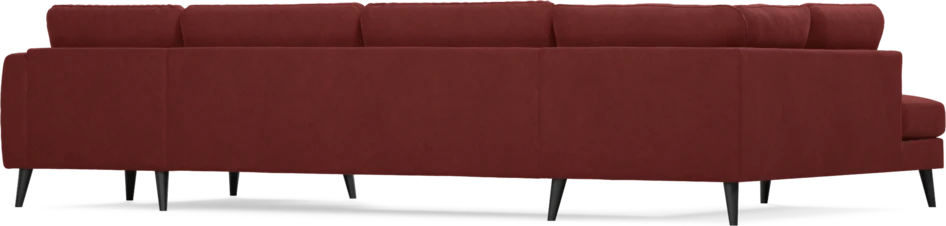 Bridge - 3-sits soffa med divan vänster och schäslong höger - Röd