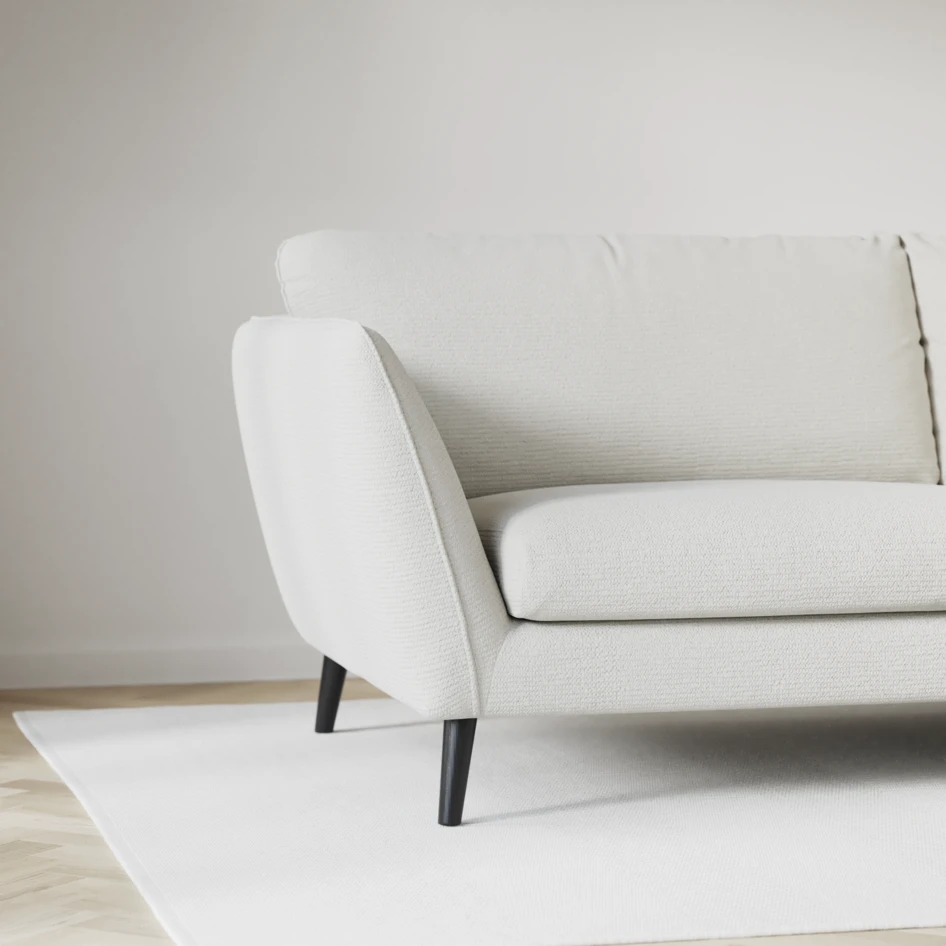 Madison - 2-sits soffa med divan vänster och schäslong höger - Vit
