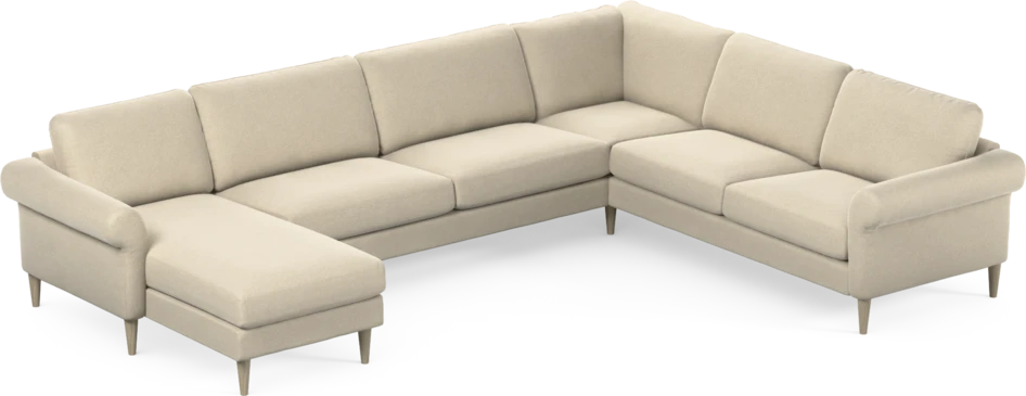 Bridge - Hörnsoffa, 3+2-sits med schäslong vänster - Beige