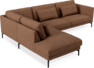 Willow - 3-sits soffa med divan vänster, fast klädsel - Orange