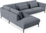 Willow - 3-sits soffa med divan vänster, fast klädsel - Blå