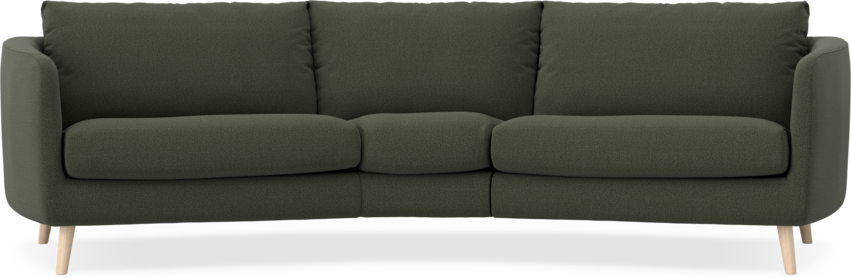Madison - 3-sits soffa svängd, 90 cm - Grön