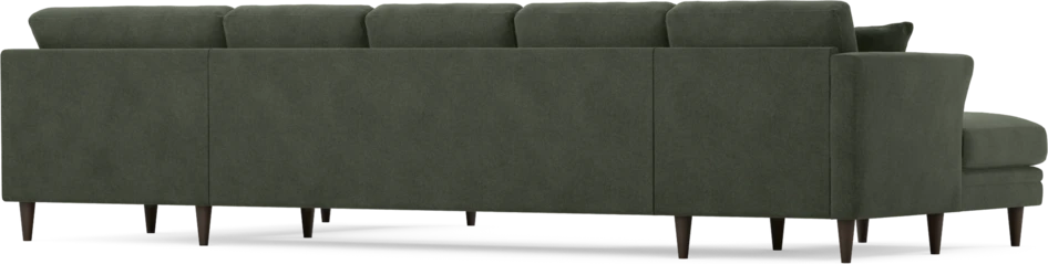 Eden - 3-sits soffa med schäslong vänster och divan höger - Grön