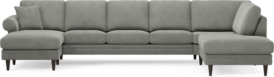 Eden - 3-sits soffa med schäslong vänster och divan höger - Grå