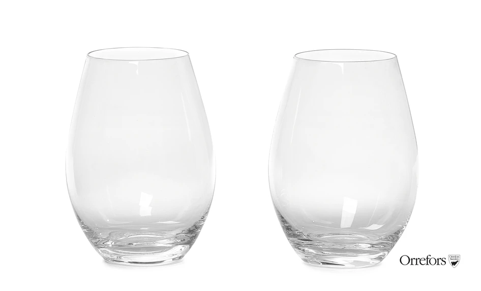 More - Glas 2-pack, H 11,7 Ø 8,4 cm, 44 cl - Vit