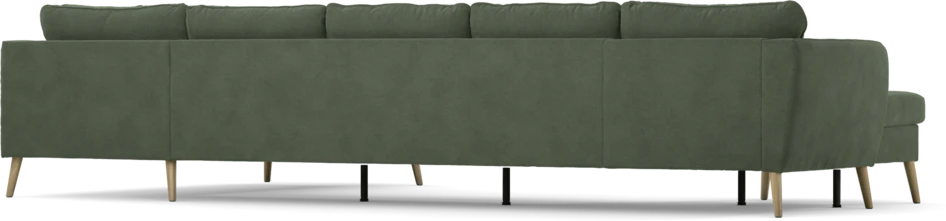 County - 4-sits soffa med schäslong vänster och divan höger - Grön