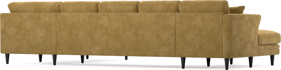 Eden - 3-sits soffa med schäslong vänster och divan höger - Gul