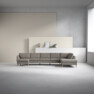 County - 4-sits soffa med schäslong vänster och divan höger - Brun