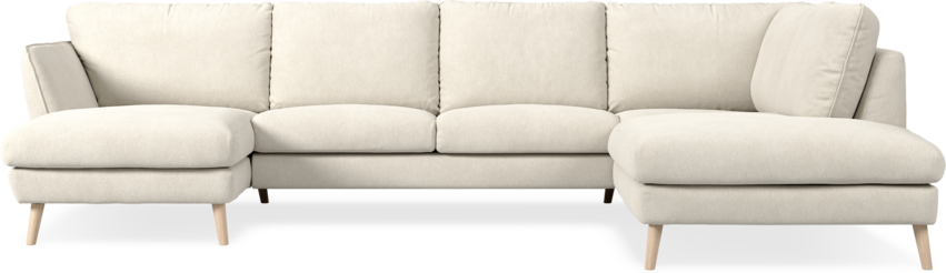Madison Lux - 2-sits soffa med schäslong vänster och divan höger - Vit