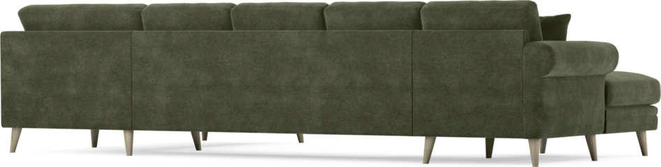 Eden - 3-sits soffa med schäslong vänster och divan höger - Grön