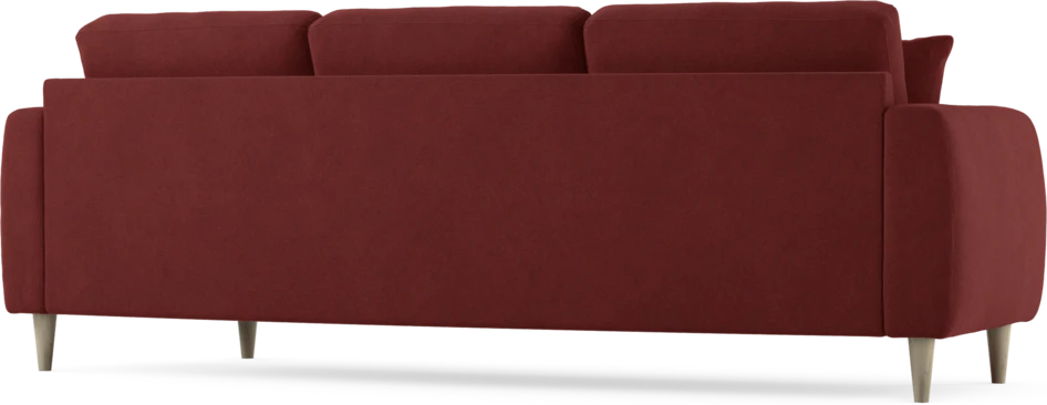 Eden - 3-sits soffa svängd - Röd