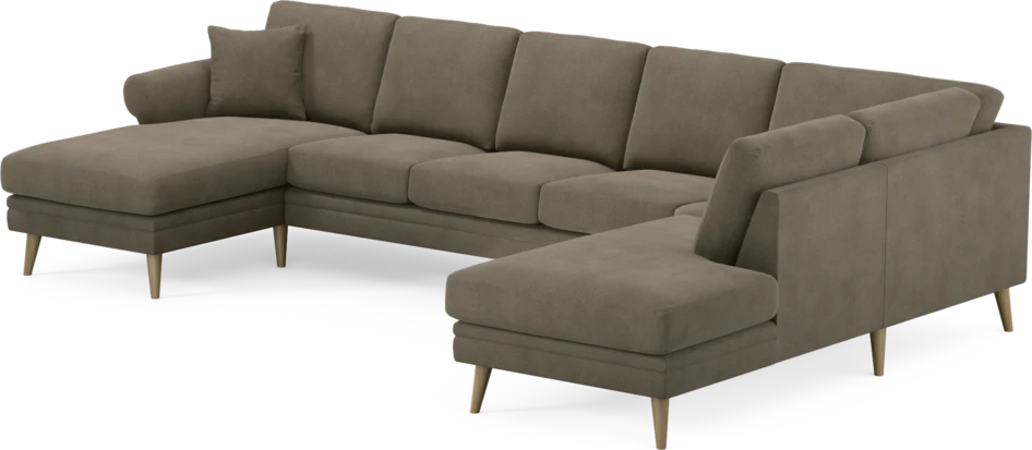 Eden - 3-sits soffa med schäslong vänster och divan höger - Beige