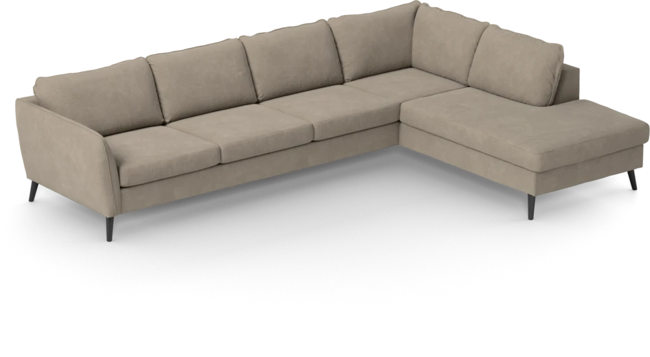 County - 3-sits soffa med divan höger - Beige