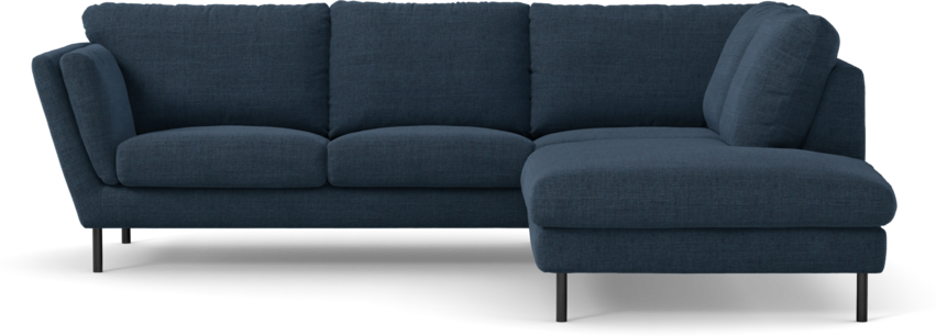 Madison Lux - 2-sits soffa med divan höger - Blå