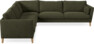 Winston - Hörnsoffa, 2+3-sits - Grön