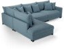 Rossi - 3-sits soffa med divan vänster - Blå