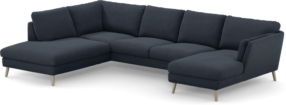 Madison - 2-sits soffa med divan vänster och schäslong höger - Blå
