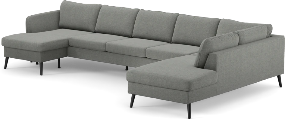 County - 4-sits soffa med schäslong vänster och divan höger - Grå