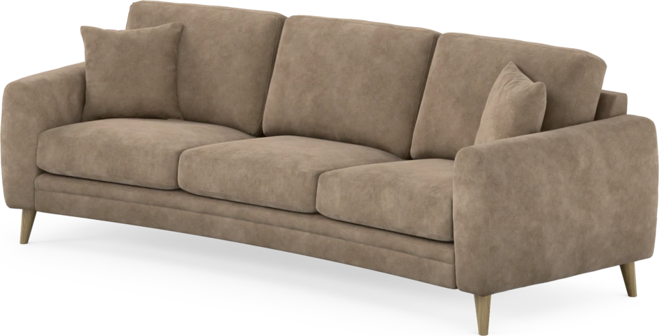 Eden - 3-sits soffa svängd - Beige