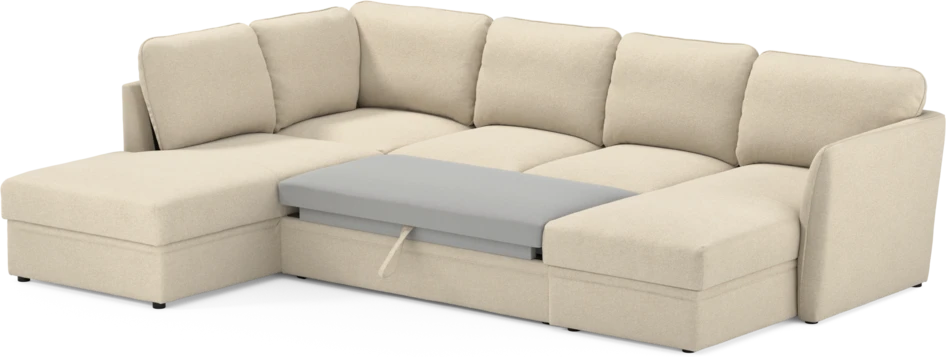 Öland - Bäddsoffa med divan vänster och schäslong höger - Beige