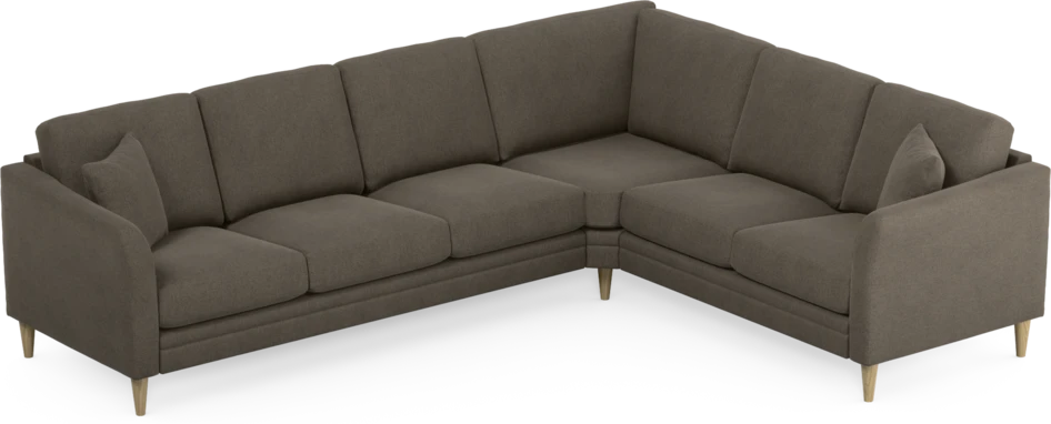 Eden - Hörnsoffa, 3+2-sits - Brun