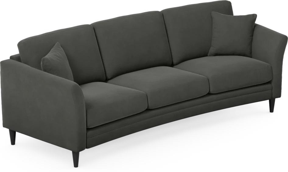 Eden - 3-sits soffa svängd - Grå