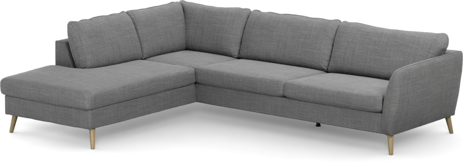 County - 2,5-sits soffa med divan vänster - Grå