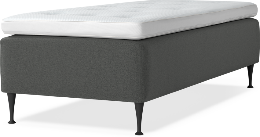 Delux Dream - Ramsäng, enkelsäng med bäddmadrass - Grå