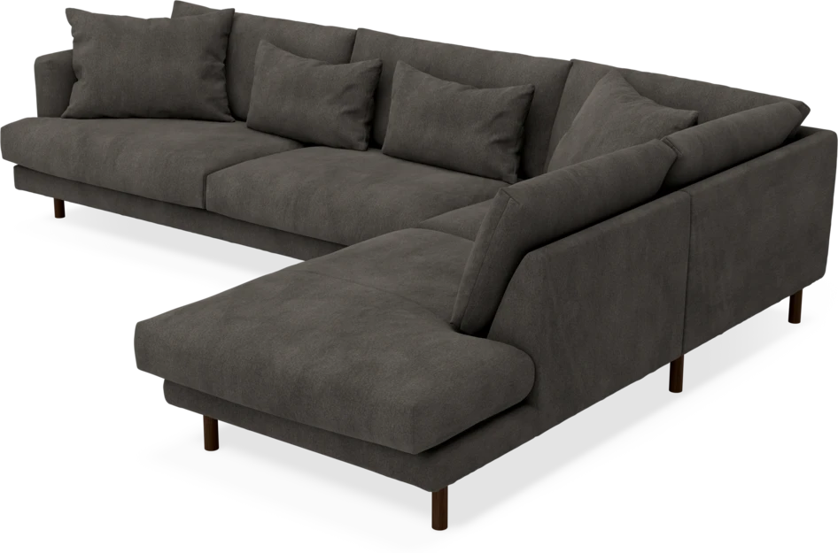 Harper - 3-sits soffa med divan höger - Grå