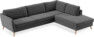 County - 2,5-sits soffa med divan höger - Grå