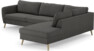 County - 2,5-sits soffa med divan höger - Grå