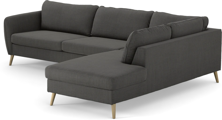 County - 2,5-sits soffa med divan höger - Grå