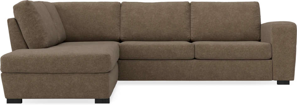 Friday - 2,5-sits soffa med divan vänster - Brun