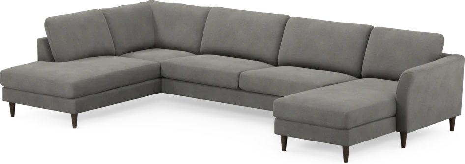 Bridge - 3-sits soffa med divan vänster och schäslong höger - Grå