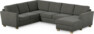Friday - Hörnsoffa, 2+3-sits med schäslong höger - Grå