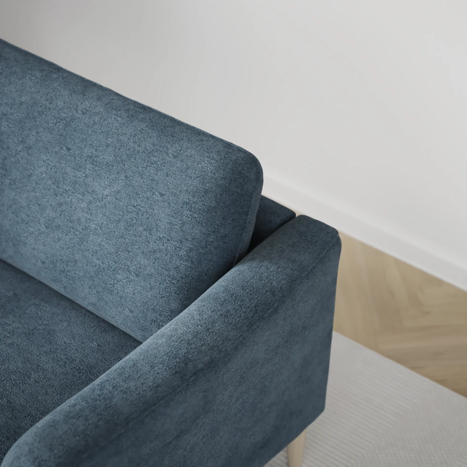 Bridge - Hörnsoffa, 2+3-sits med schäslong höger - Blå