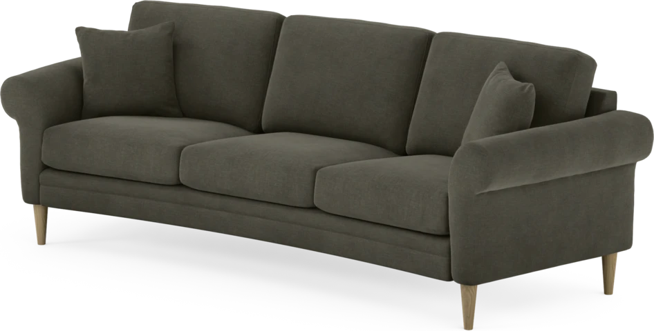 Eden - 3-sits soffa svängd - Grå