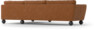 Madison Lux - 3-sits soffa med divan höger - Orange