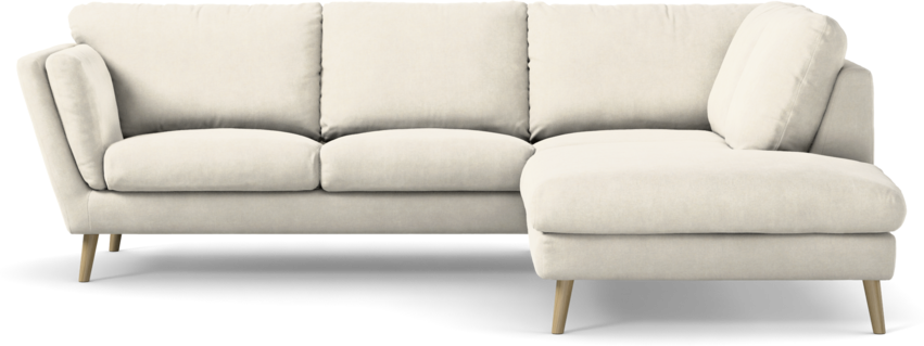 Madison Lux - 2-sits soffa med divan höger - Vit