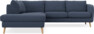 Madison - 2-sits soffa med divan vänster - Blå