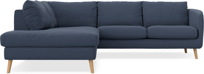 Madison - 2-sits soffa med divan vänster - Blå
