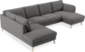 Madison Lux - 2-sits soffa med divan vänster och schäslong höger - Grå