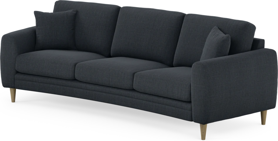Eden - 3-sits soffa svängd - Blå