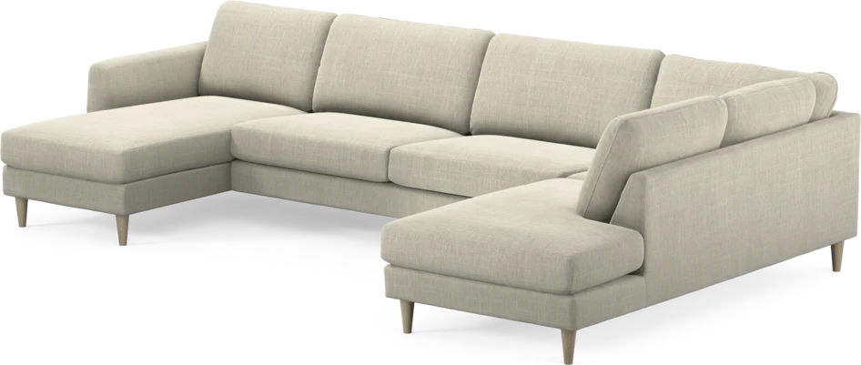 Bridge - 3-sits soffa med schäslong vänster och divan höger - Beige
