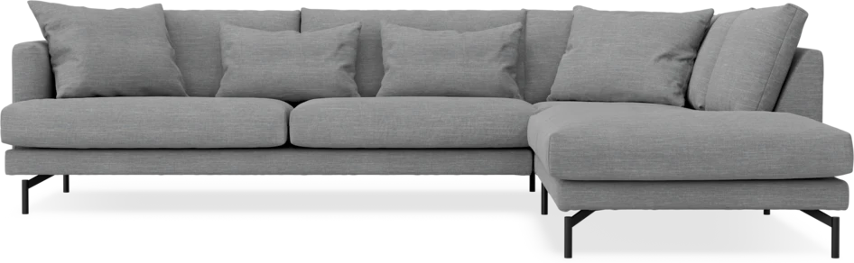 Harper - 3-sits soffa med divan höger - Grå