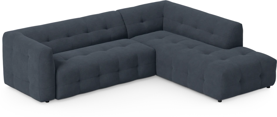 Bella - 3-sits soffa med divan höger - Blå
