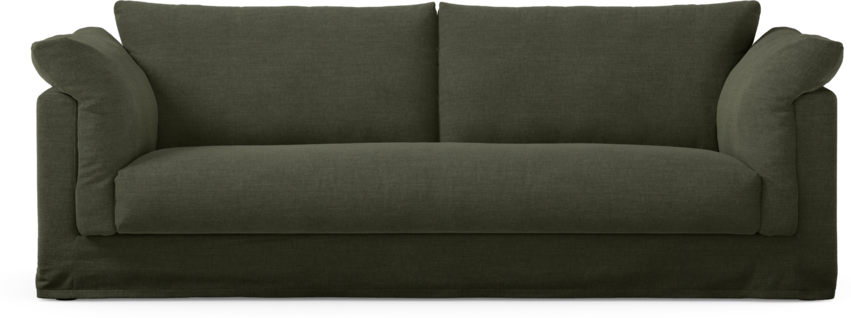 Cherrie - 3-sits soffa, hel dyna och kappa - Grön