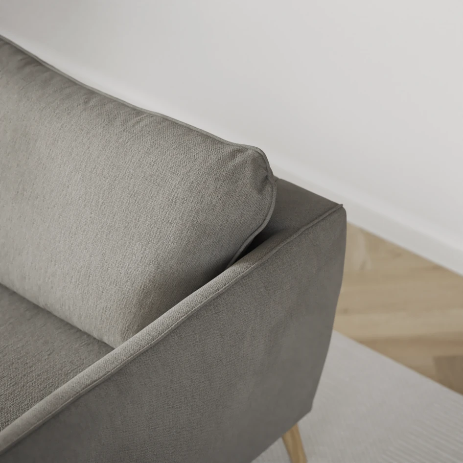 County - 2,5-sits soffa med divan höger - Grå