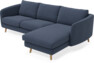 Madison Lux - 2-sits soffa med schäslong höger - Blå