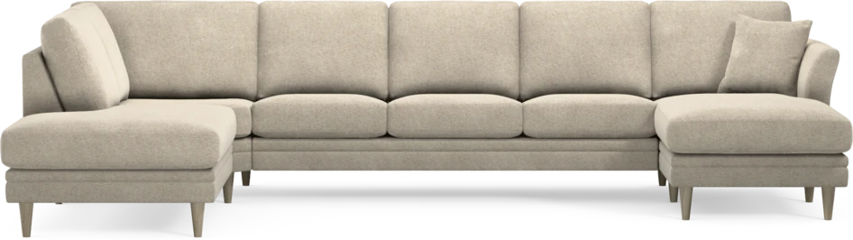 Eden - 3-sits soffa med divan vänster och schäslong höger - Beige
